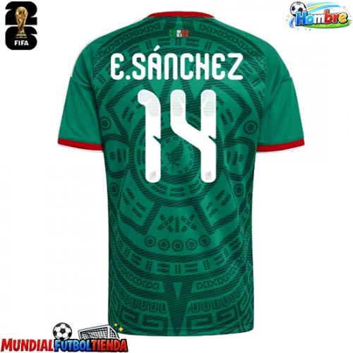 Camiseta México Erick Sanchez #14 Primera Equipación Replica Mundial 2026 mangas cortas